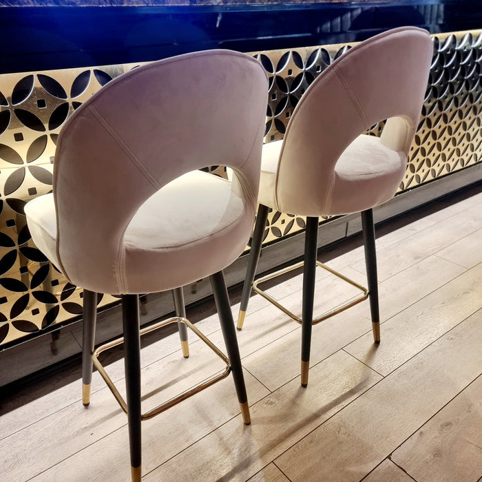 Astra Bar Stool Cream Leather