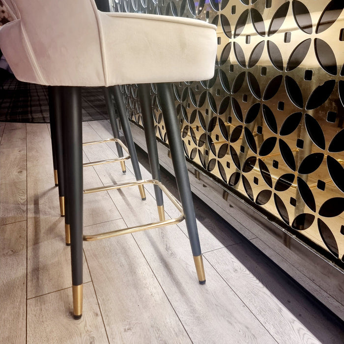 Astra Bar Stool Cream Velvet