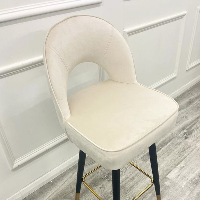 Astra Bar Stool Cream Leather