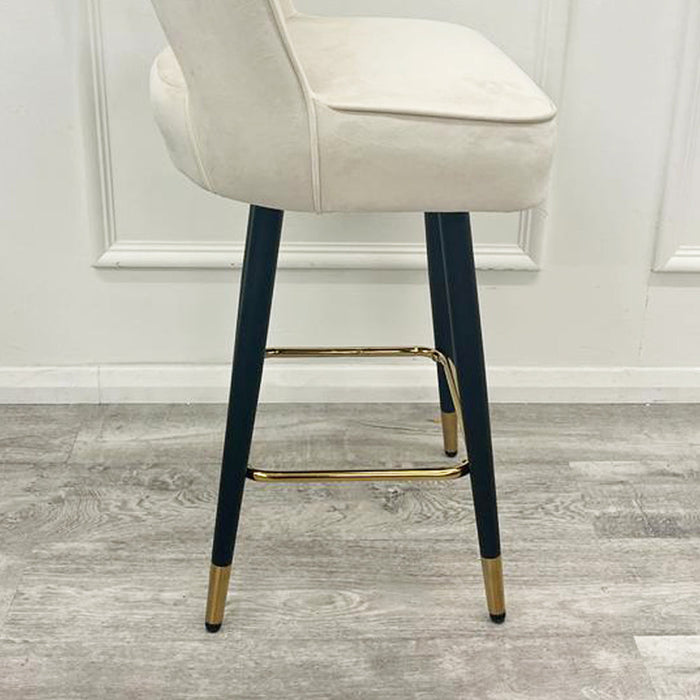 Astra Bar Stool Cream Leather