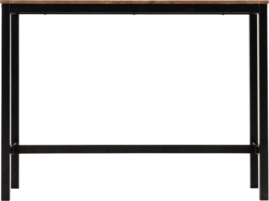 Athens Breakfast Bar Set Acacia Effect/Black