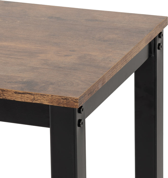 Athens Breakfast Bar Set Acacia Effect/Black