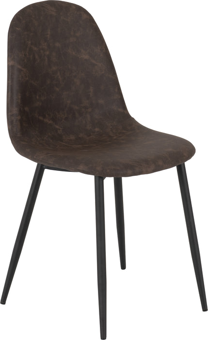 Hamilton Large Dining Set with Athens Chairs Medium Oak Effect/Black/Brown Faux Leather