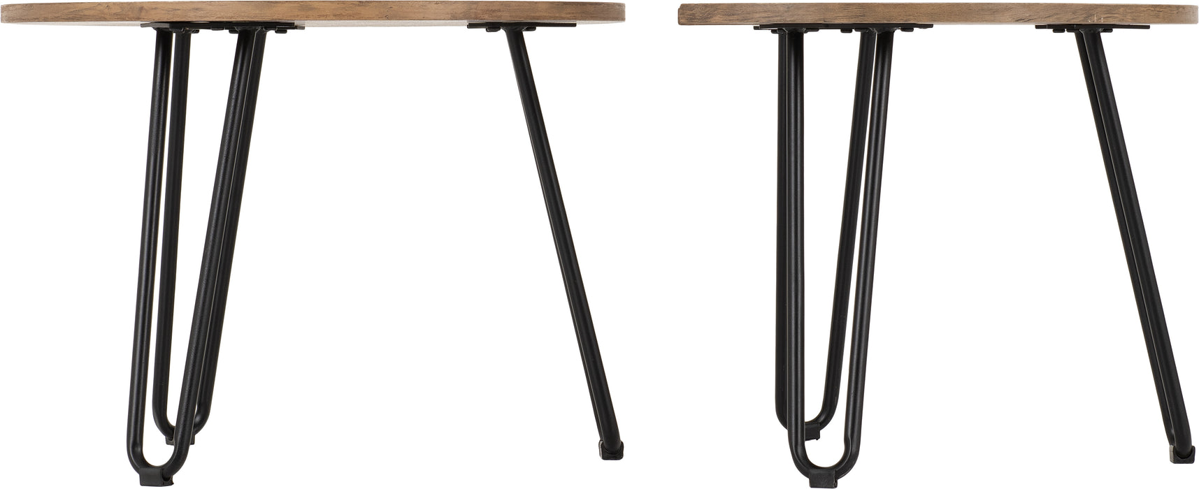 Athens Duo Coffee Table Set Medium Oak Effect/Black