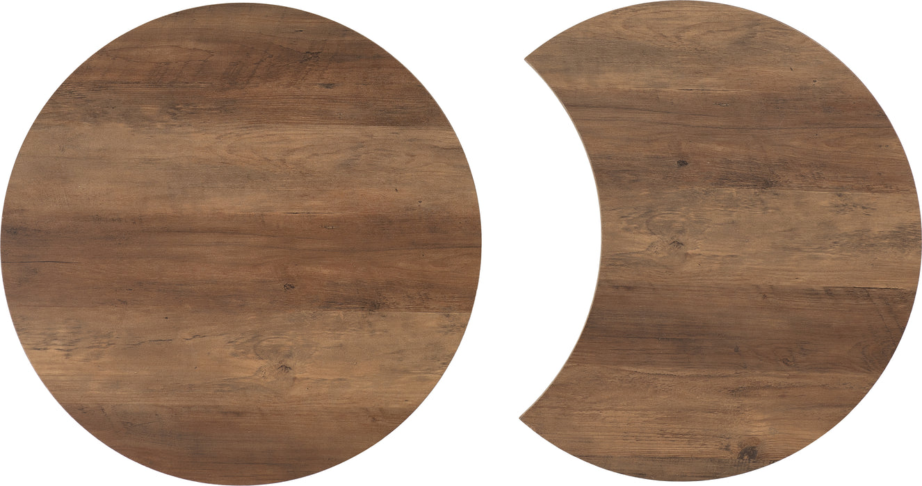 Athens Duo Coffee Table Set Medium Oak Effect/Black