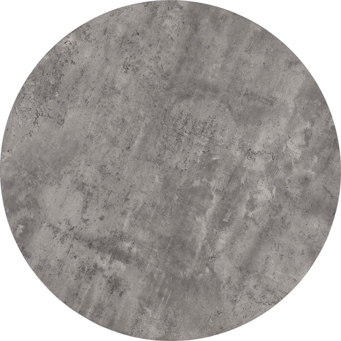 Athens Round Dining Set with Lukas Chairs Concrete Effect/Black/Grey Velvet