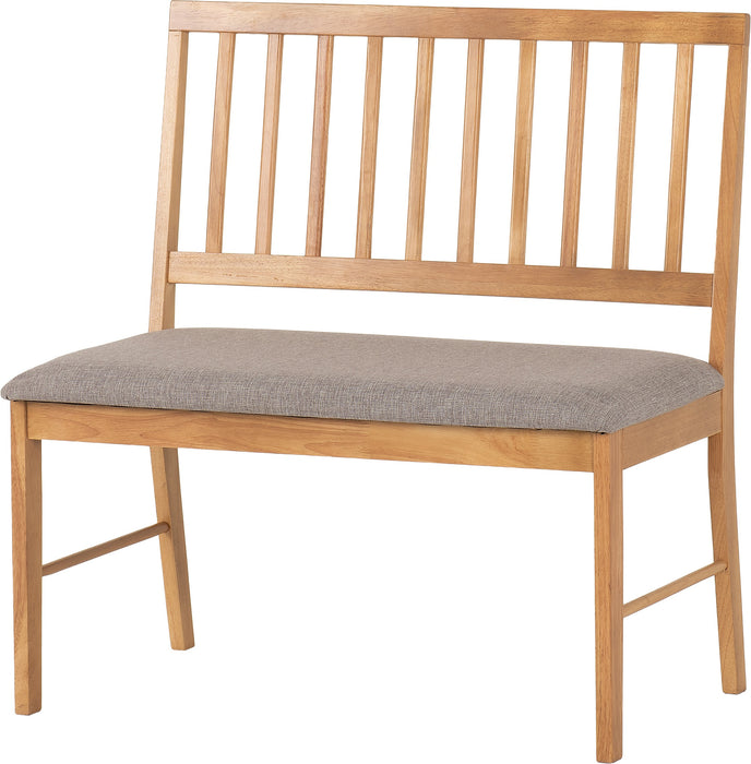 Austin 1+2 Dining Bench Set Oak Effect/Grey Fabric