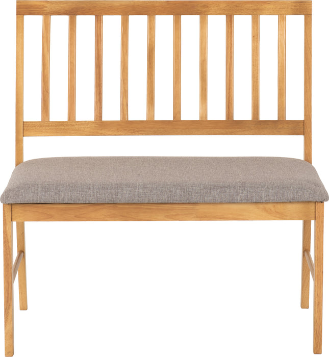 Austin 1+2 Dining Bench Set Oak Effect/Grey Fabric