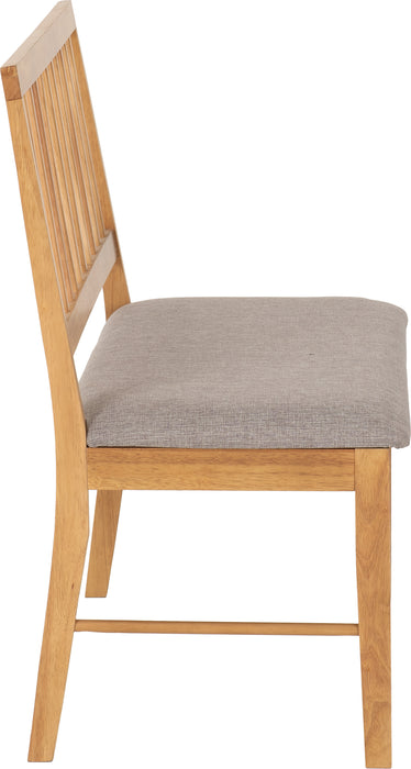 Austin 1+2 Dining Bench Set Oak Effect/Grey Fabric