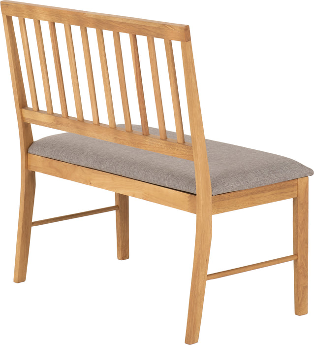 Austin 1+2 Dining Bench Set Oak Effect/Grey Fabric