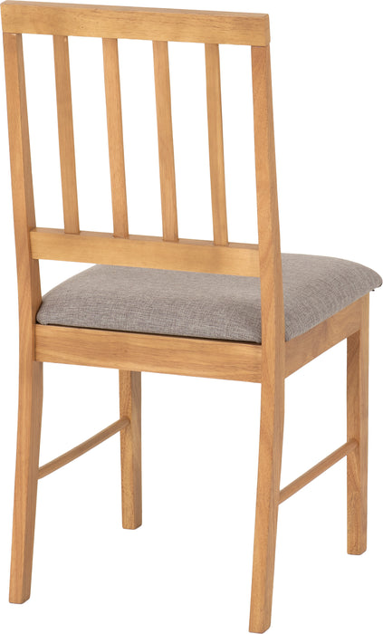Austin Chair (Box of 2) Oak Effect/Grey Fabric