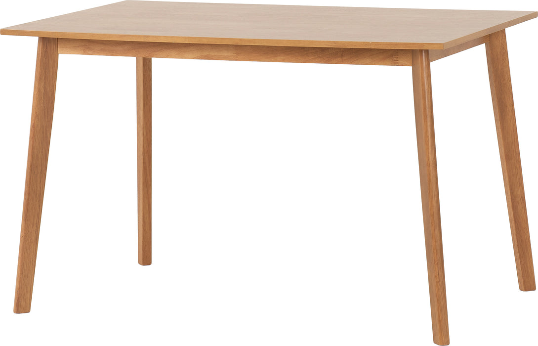 Austin & Ellis Dining Bench Set (2 Chairs) Oak Effect/Grey Fabric