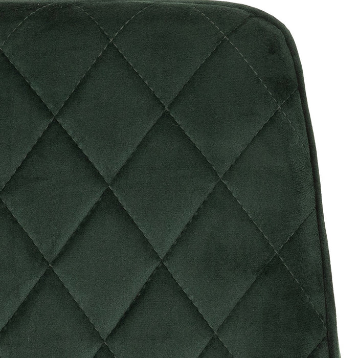 Athens Rectangular Dining Set with Avery Chairs Medium Oak Effect/Black/Emerald Green Velvet