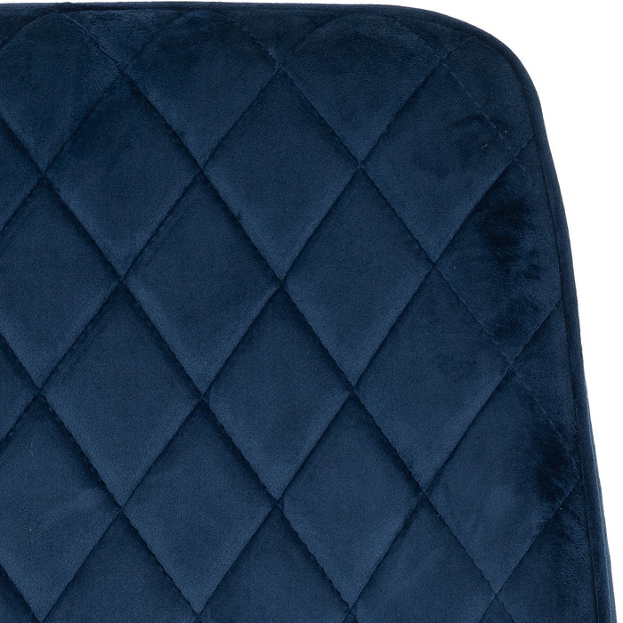 Athens Rectangular Dining Set with Avery Chairs Concrete Effect/Black/Sapphire Blue Velvet