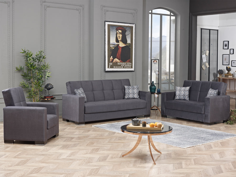 3 Seater Ottoman Storage Sofa Bed Modern Luxury Bedroom - UK Made