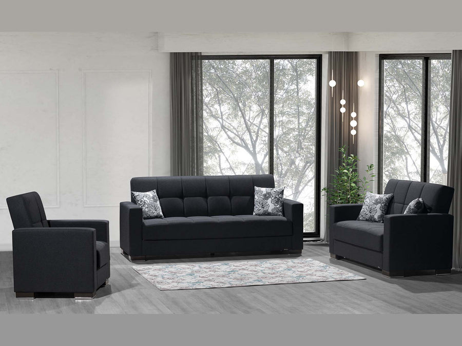 3 Seater Ottoman Storage Sofa Bed Modern Luxury Bedroom - UK Made