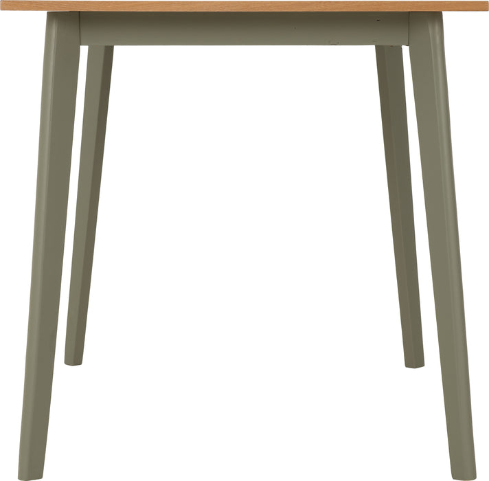 Balfour 1+4 Dining Set Sage Green/Oak Effect/Mink Microsuede