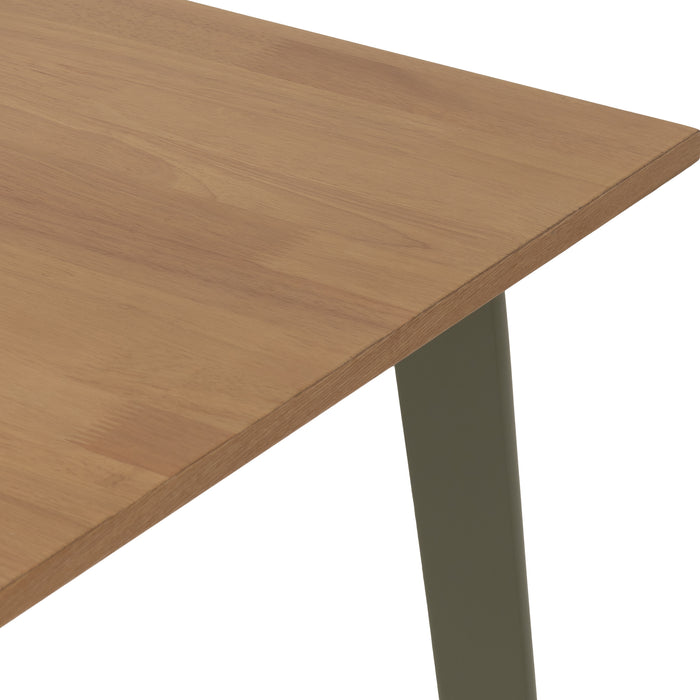 Balfour 1+4 Dining Set Sage Green/Oak Effect/Mink Microsuede
