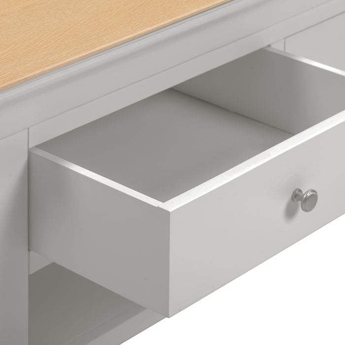 Bordeaux 2 Drawer Coffee Table Pebble Grey/Oak