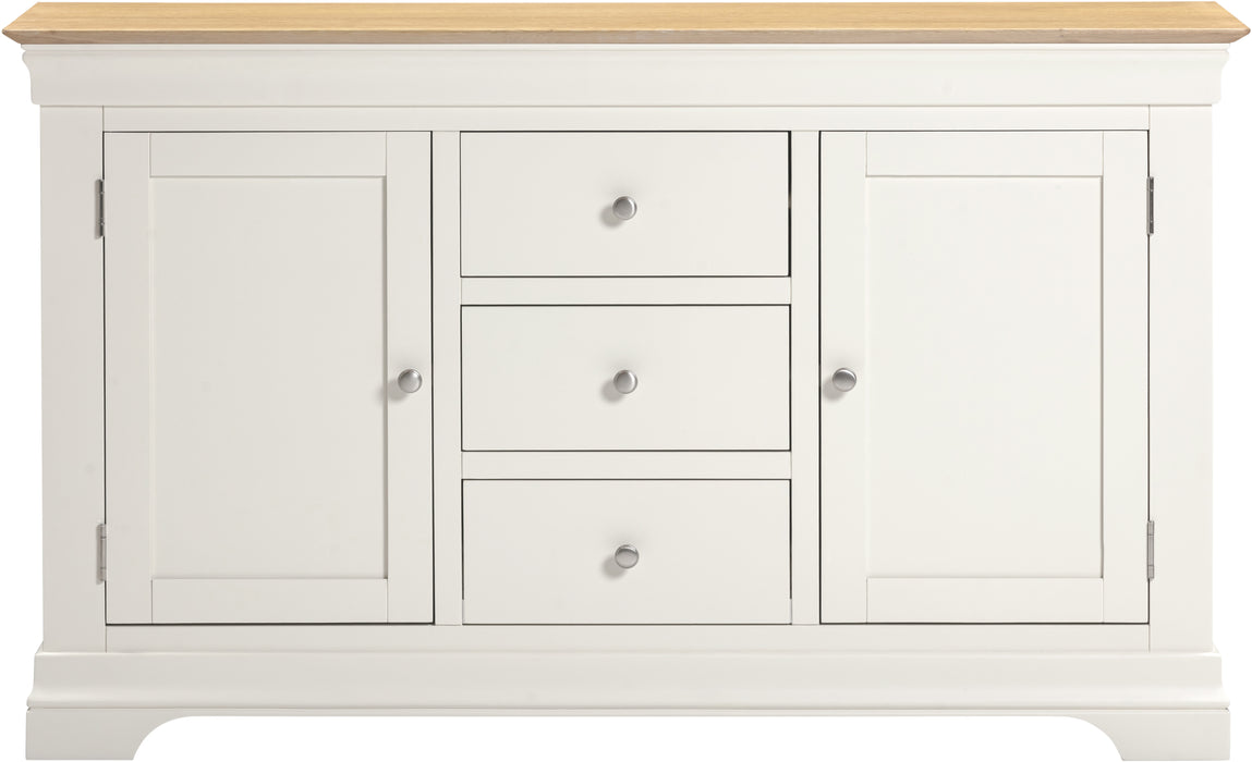 Bordeaux 2 Door 3 Drawer Sideboard Ivory/Oak