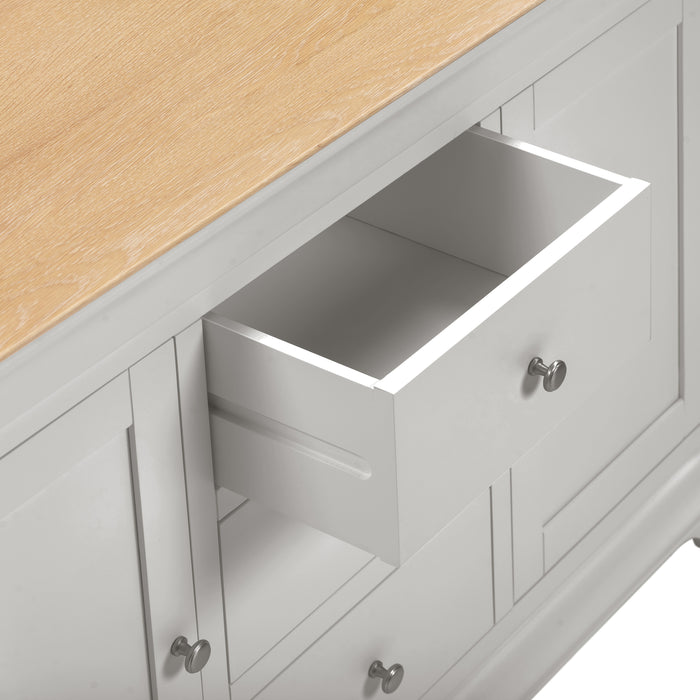 Bordeaux 2 Door 3 Drawer Sideboard Pebble Grey/Oak