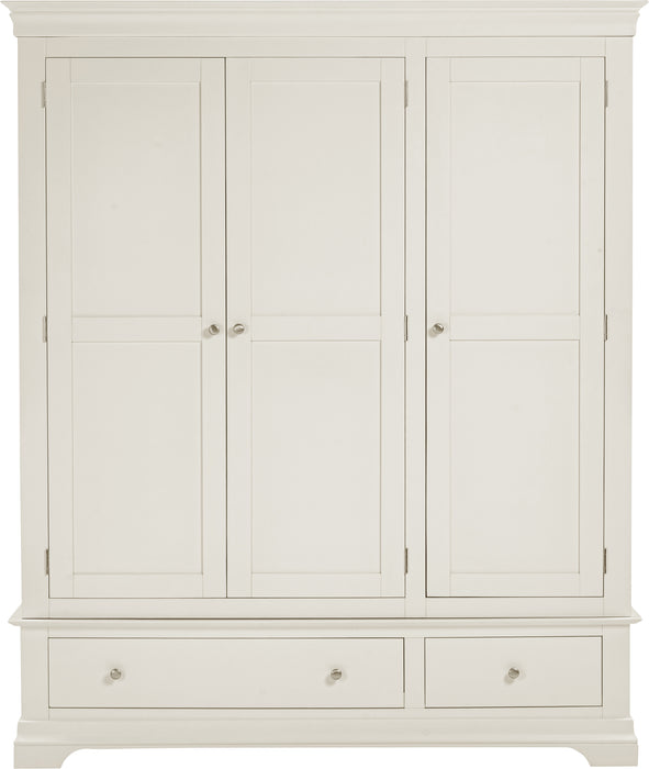 Bordeaux 3 Door Wardrobe Ivory