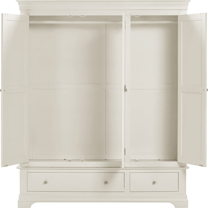 Bordeaux 3 Door Wardrobe Ivory