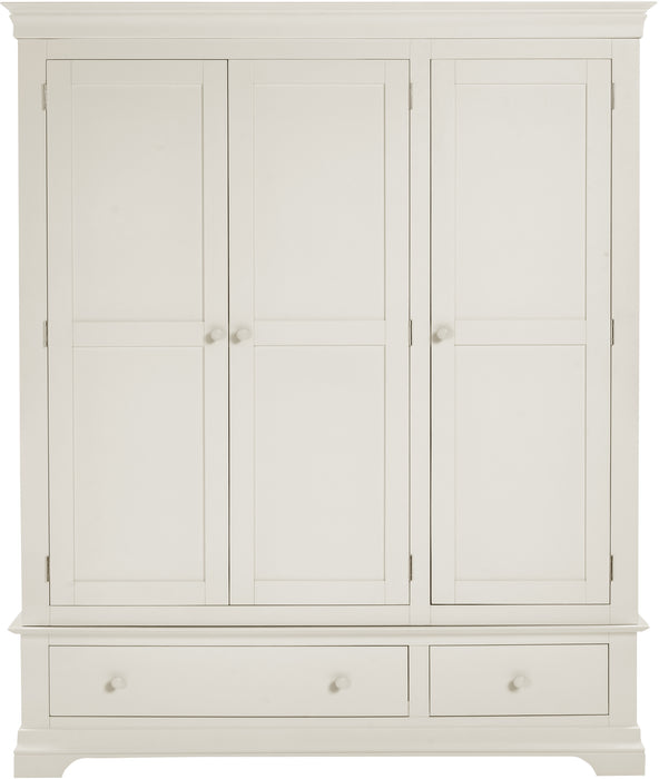 Bordeaux 3 Door Wardrobe Ivory