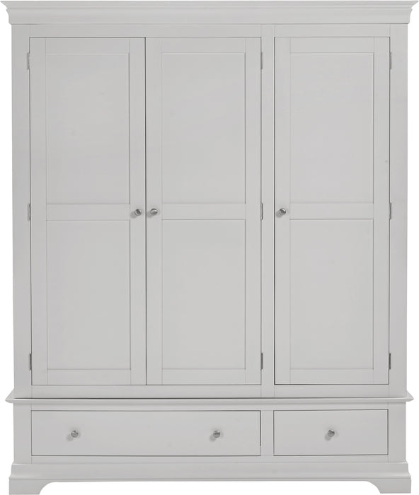 Bordeaux 3 Door Wardrobe Pebble Grey