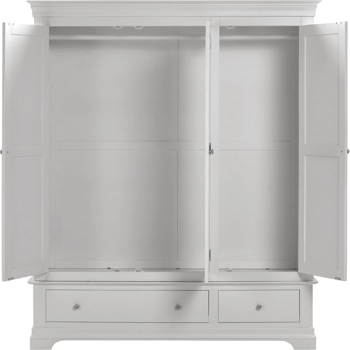Bordeaux 3 Door Wardrobe Pebble Grey