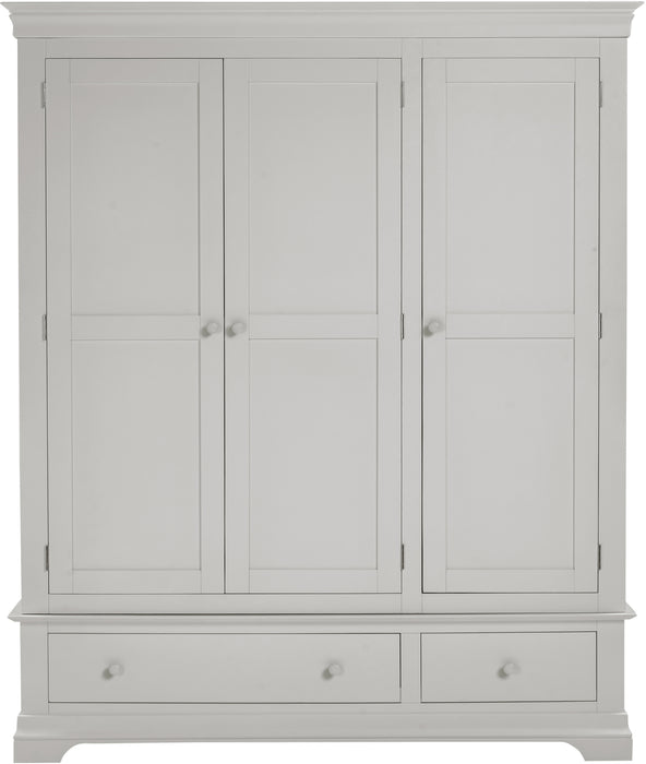 Bordeaux 3 Door Wardrobe Pebble Grey
