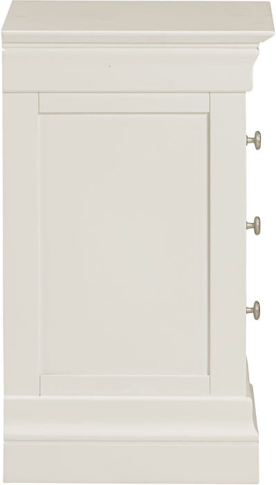 Bordeaux 3 Drawer Bedside Ivory