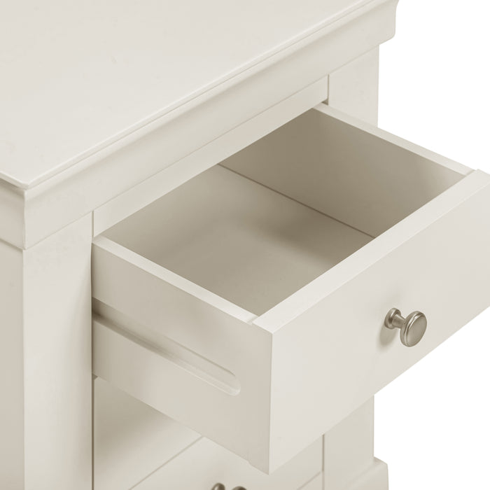 Bordeaux 3 Drawer Bedside Ivory