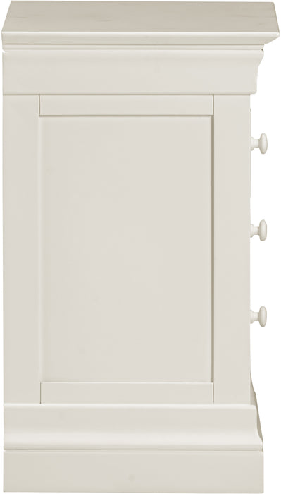 Bordeaux 3 Drawer Bedside Ivory