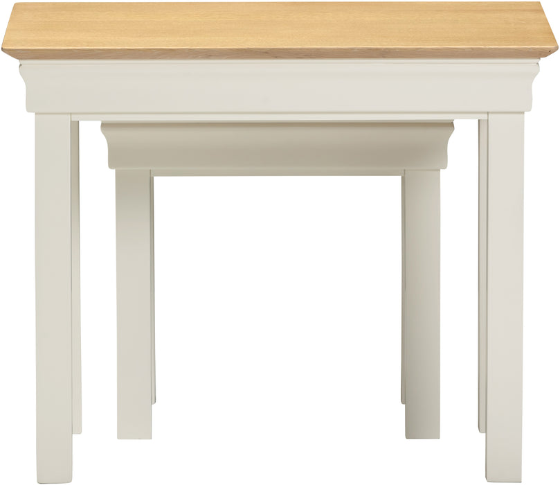 Bordeaux Nest of 2 Tables Ivory/Oak