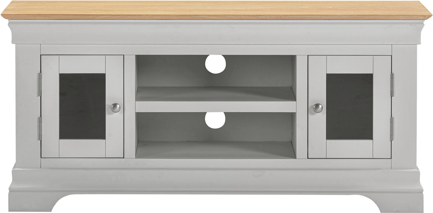 Bordeaux Small TV Stand Pebble Grey/Oak