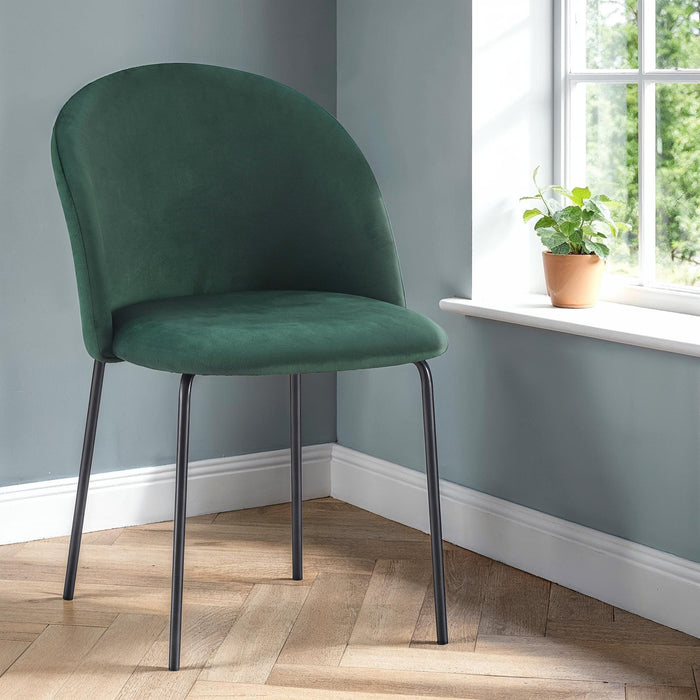 Boston Chair (Box of 4) Emerald Green Velvet