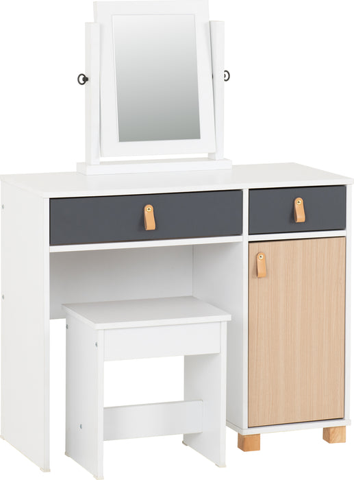 Brooklyn Dressing Table Set Oak Effect/Grey