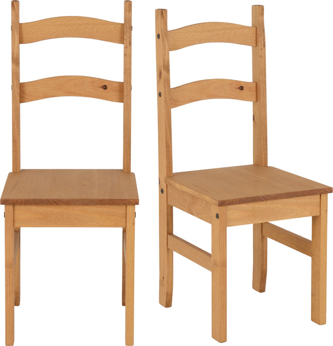 Budget Mexican Chair (Box of 2) Distressed Waxed Pine