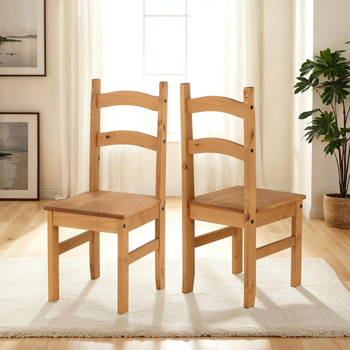 Budget Mexican Chair (Box of 2) Distressed Waxed Pine