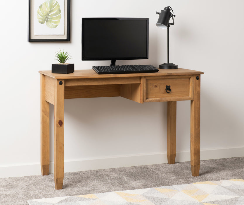 Budget Mexican Study Desk Distressed Waxed Pine