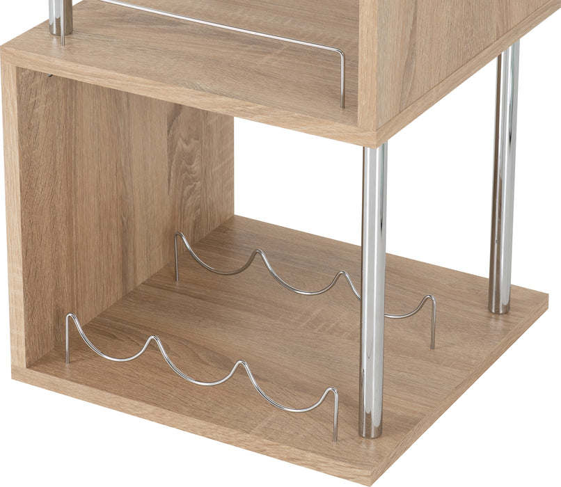 Charisma Home Bar Table Light Sonoma Oak Effect Veneer/Chrome