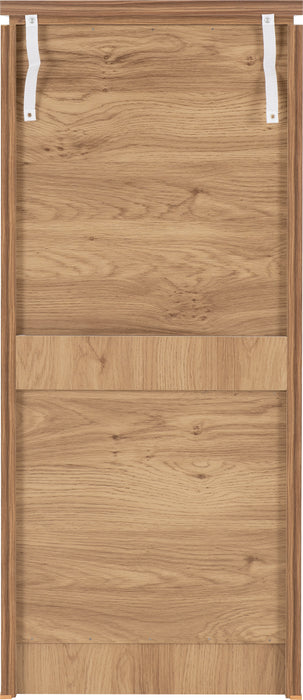 Charles 5 Drawer Narrow Chest Oak Effect Veneer with Walnut Trim