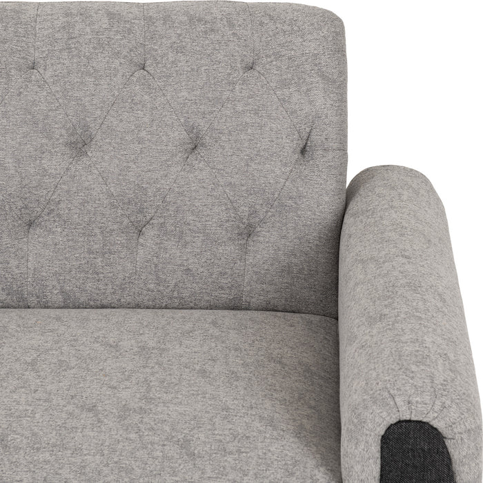 Chester 3+2 Suite Light Grey Fabric