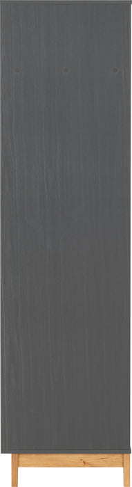 Cleveland 2 Door Wardrobe White/Grey Metal Effect