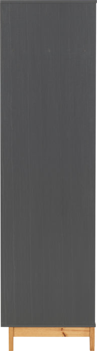 Cleveland 3 Door Wardrobe White/Grey Metal Effect