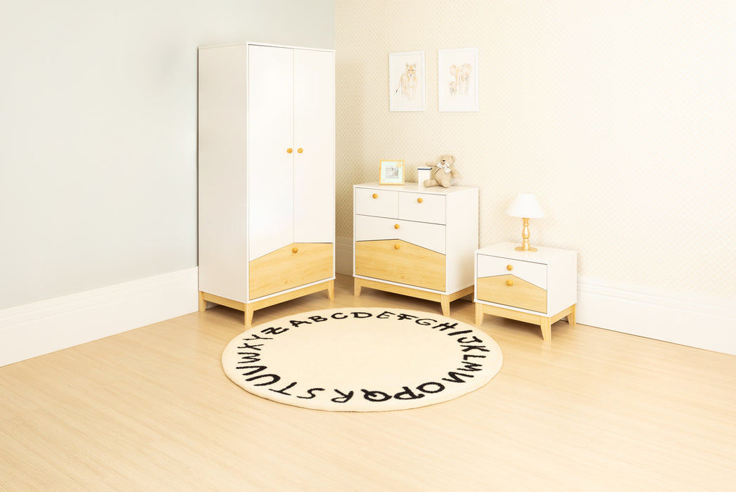 Cody 2+2 Drawer Chest White/Pine Effect