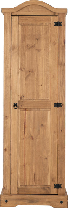 Corona 1 Door Wardrobe Distressed Waxed Pine