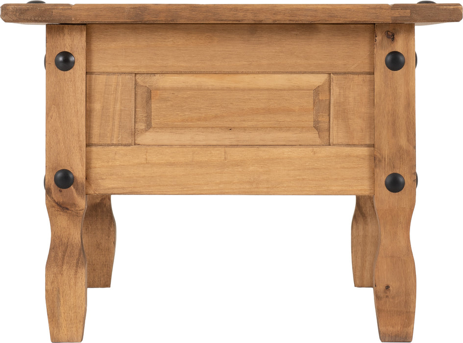 Corona 1 Drawer Coffee Table Distressed Waxed Pine