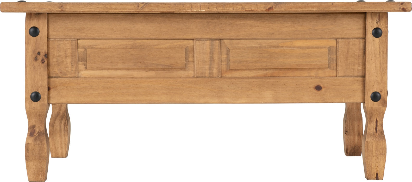 Corona 1 Drawer Coffee Table Distressed Waxed Pine